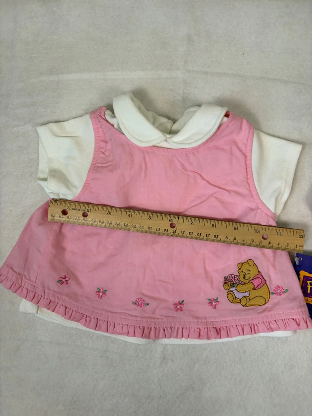 VTG NWT Winnie The Pooh Collection Top Peter Pan Collar Apron Dress Bloomers Set